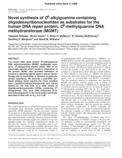Novel synthesis of O6 -alkylguanine containing
