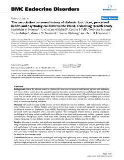 The association between history of diabetic foot ulcer, perceived
