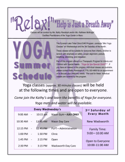 at the following times and are open to everyone.