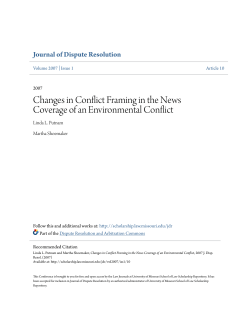 Changes in Conflict Framing in the News Coverage