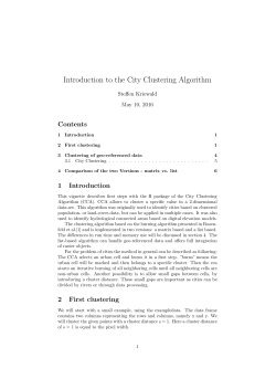 Using the City Clustering Algorithm