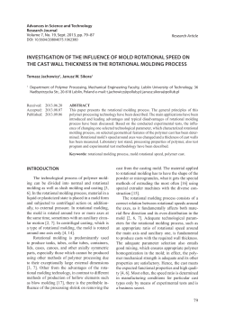 investigation of the influence of mold rotational speed on the cast
