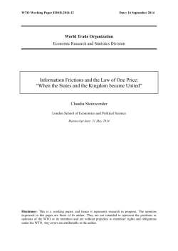 Information Frictions and the Law of One Price: &ldquo;When the States