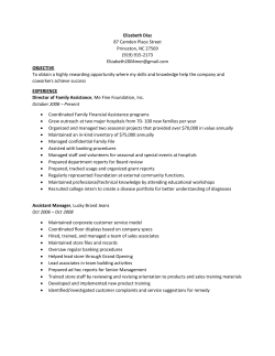 Elizabeth Diaz 87 Camden Place Street Princeton, NC 27569 (919