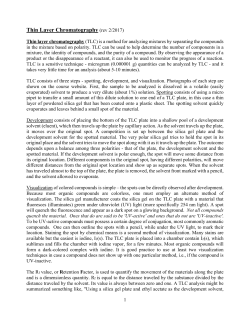 Thin Layer Chromatography (rev 2/2017)