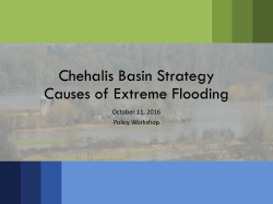 Chehalis Basin Strategy Causes of Extreme Flooding