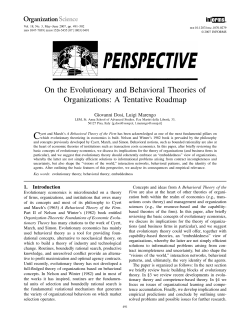 On the Evolutionary and Behavioral Theories of