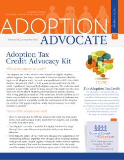 ADVOCATE - National Council for Adoption