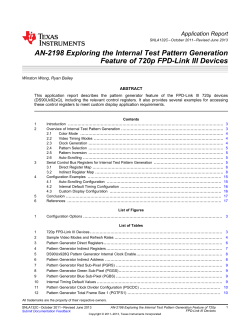 AN-2198 Exploring Int Test Patt Gen Feat of 720p FPD
