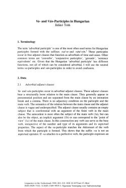 Participles in Hungarian