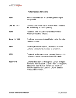 8.1 Martin Luther Lesson Plan