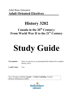 History 3202 Study Guide