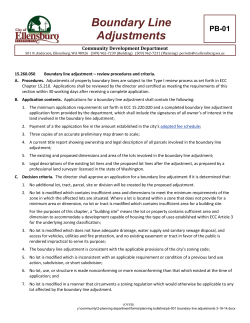 Boundary Line Adjustments