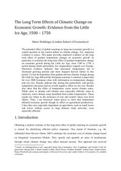 The Effects of Climatic Change on Economic Growth in Early