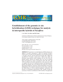 Establishment of the genomic in situ hybridization