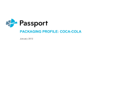 PACKAGING PROFILE: COCA-COLA