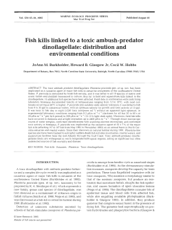 Fish kills linked to a toxic ambush-predator