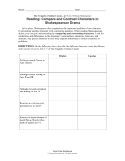 Reading: Compare and Contrast Characters in Shakespearean Drama