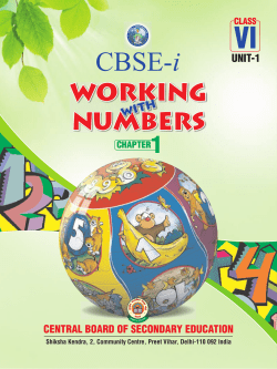 chapter-1 working with numbers - CBSE