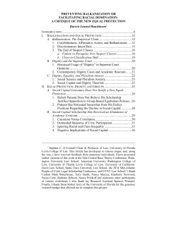 Preventing Balkanization or Facilitating Racial Domination