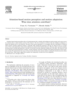 Attention-based motion perception and motion