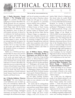 January 2014 - Ethical Culture Society of Essex County