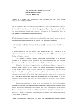 Truthmaking and the Slingshot