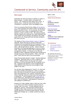 Connected to Service, Community and the JPC