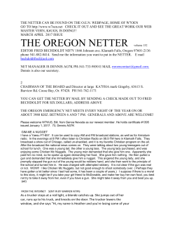 Mar-Apr - Oregon Emergency Net