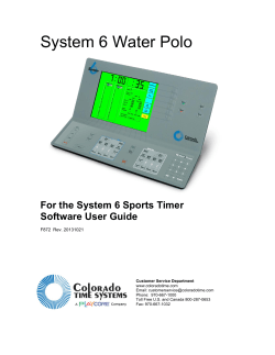 System 6 Water Polo - Colorado Time Systems