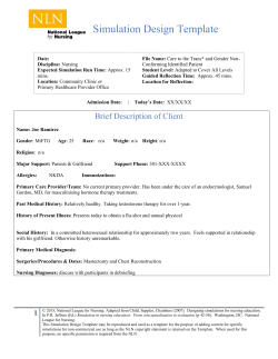 Simulation Design Template
