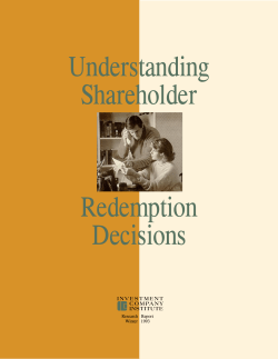 Understanding Shareholder Redemption Decisions
