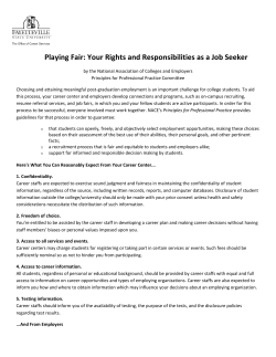 Playing Fair: Your Rights and Responsibilities as a Job Seeker