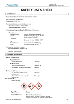 Material Safety Data Sheet - Avantor Performance Materials