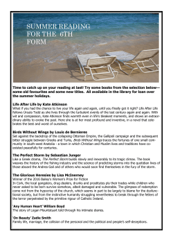 summer reading for the 6th form