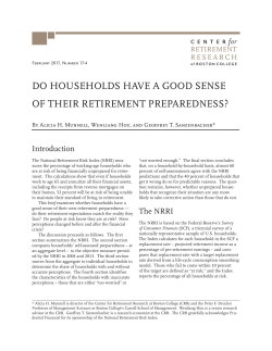 Do Households Have a Good Sense of Their Retirement
