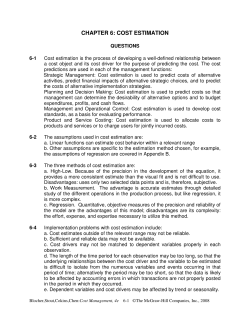 chapter 6: cost estimation - NoDoC, Cost Engineering Data