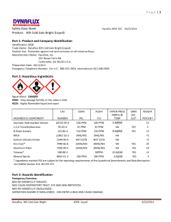 Page | 1 Safety Data Sheet Product: 305 Cold Galv Bright (Liquid