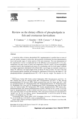 Review on the dietary effects of phospholipids in fish and crustacean