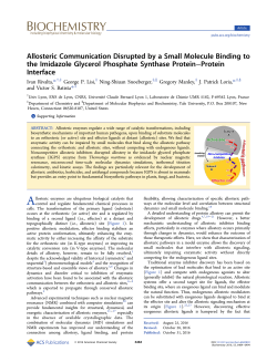 Allosteric communication disrupted by small molecule binding to the