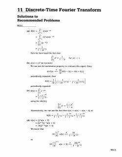 Problem set solution 11: Discrete-time Fourier transform