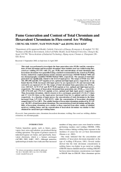 Fume Generation and Content of Total Chromium
