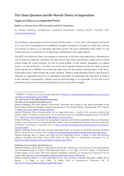 The China Question and the Marxist Theory of Imperialism