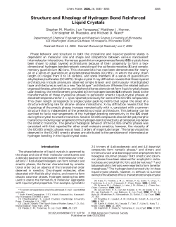 Structure and Rheology of Hydrogen Bond Reinforced Liquid Crystals