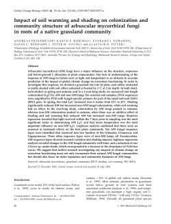 Impact of soil warming and shading on