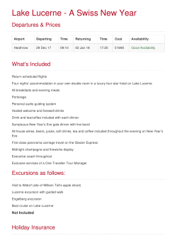 Lake Lucerne - A Swiss New Year