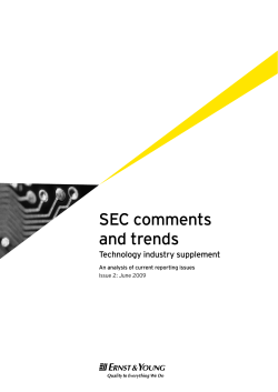 SEC Comments and Trends