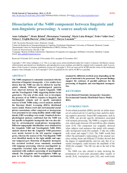 Dissociation of the N400 component between linguistic and non