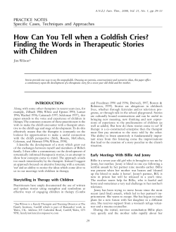 How Can You Tell when a Goldfish Cries?
