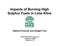 Impacts of Burning High Sulphur Fuels in Lime Kilns